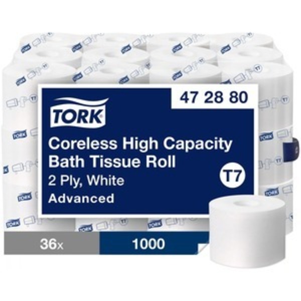 Tork Tissue, Coreless, 2Ply, Poly TRK472880